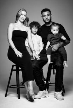 Magdalena Temre with her husband Joshua King and children Noah and Nalia King.